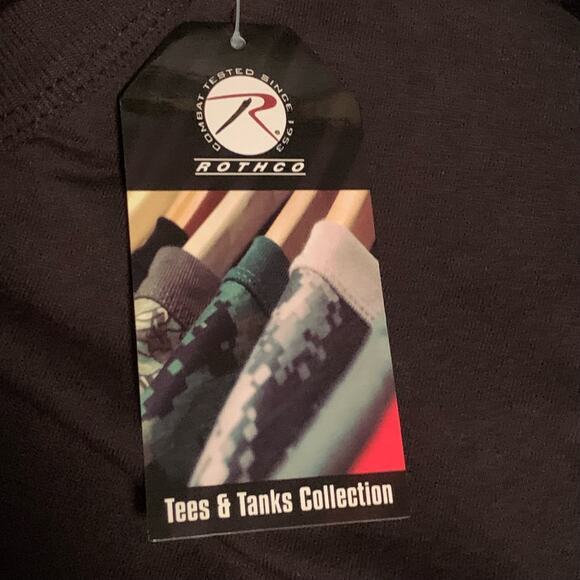 Rothco US Flag Bearded Skull Black Men's T-Shirt Sz Large Cotton Blend Patriotic - Picture 7 of 7